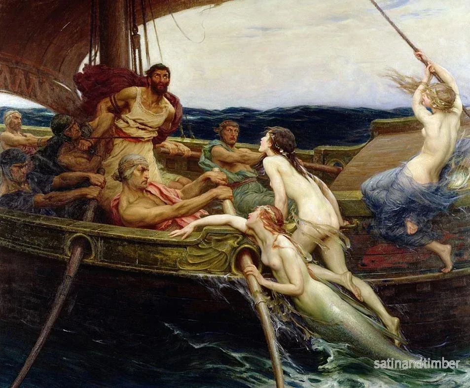 Reproduktion av målningen Ulysse et les Sirènes - Herbert James Draper - Bild 2