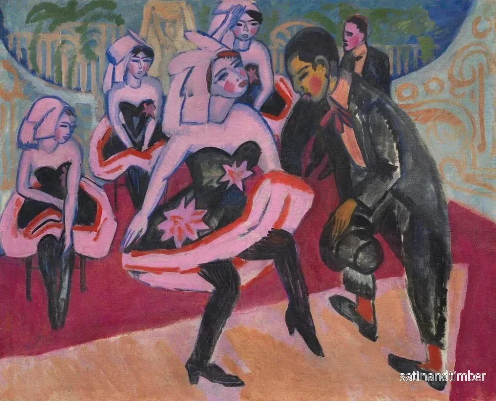 Reproduktion av målningen Dans på varieté - Ernst Ludwig Kirchner - Bild 2