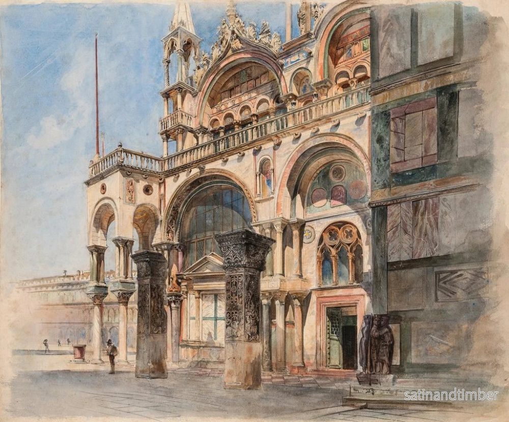 Reproduktion av målningen La basilique Saint-Marc à Venise - Ludwig Johann Passini - Bild 2