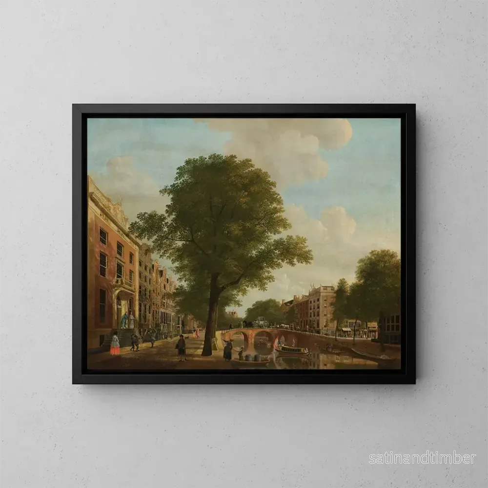 Reproduktion av målningen Vue du Herengracht près de la Leidsestraat à Amsterdam – Hendrik Keun Reproduktion av målningen Vue du Herengracht près de la Leidsestraat à Amsterdam – Hendrik Keun