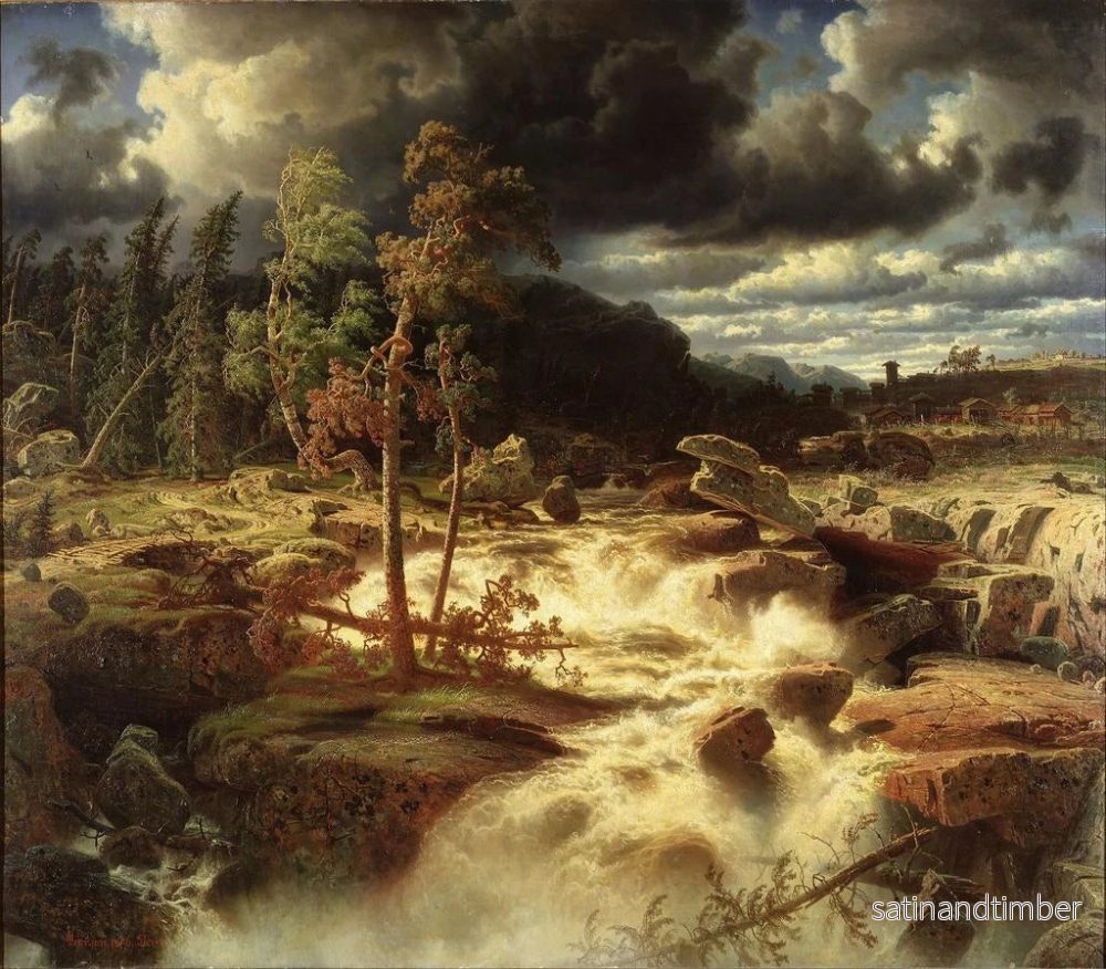 Reproduktion av målningen Cascade en Småland - Marcus Larson - Bild 2