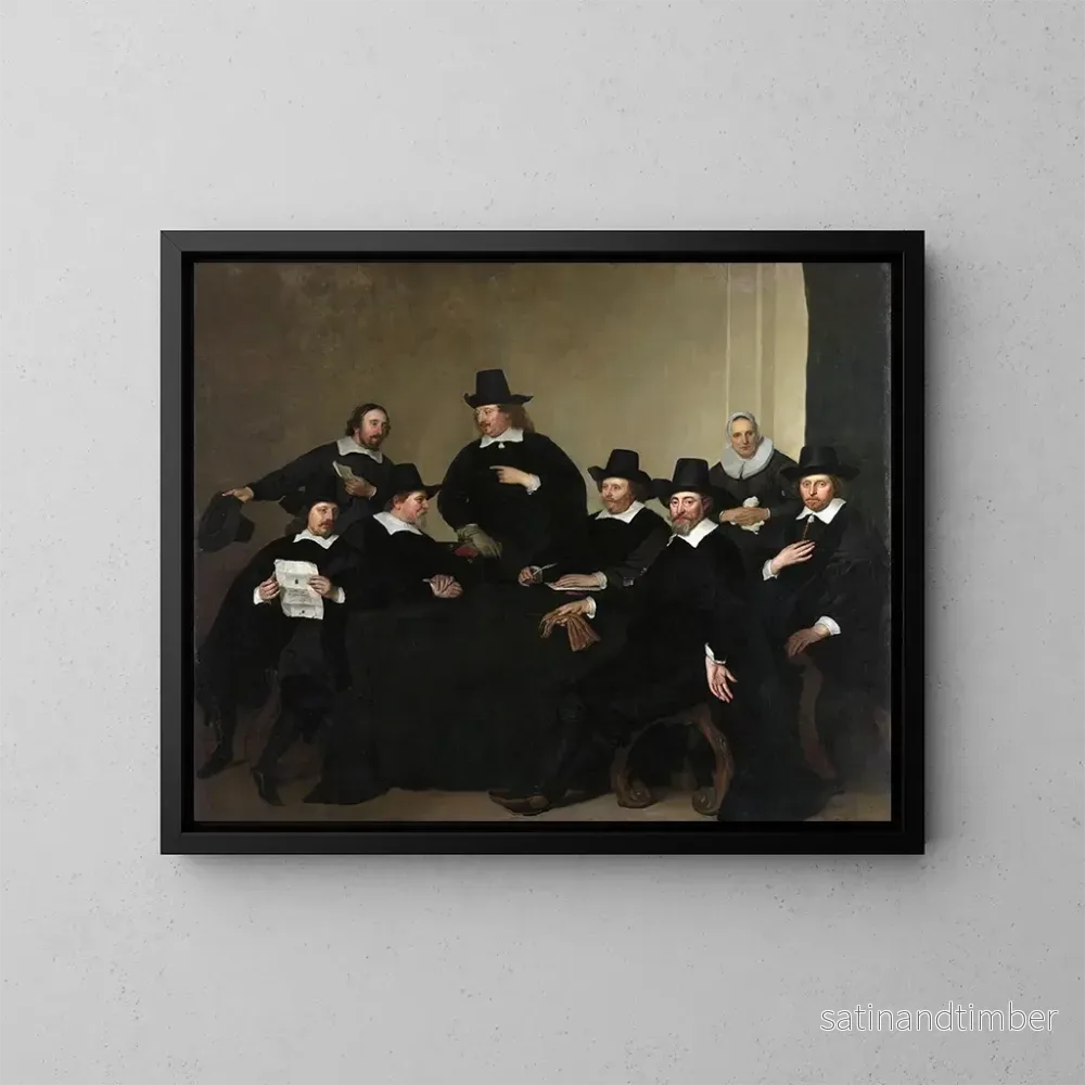Reproduktion av målningen Les régents de l’institut Nieuwe Zijds pour le secours extérieur des pauvres, Amsterdam, vers 1650 – Jacob Adriaensz Backer Reproduktion av målningen Les régents de l’institut Nieuwe Zijds pour le secours extérieur des pauvres, Amsterdam, vers 1650 – Jacob Adriaensz Backer