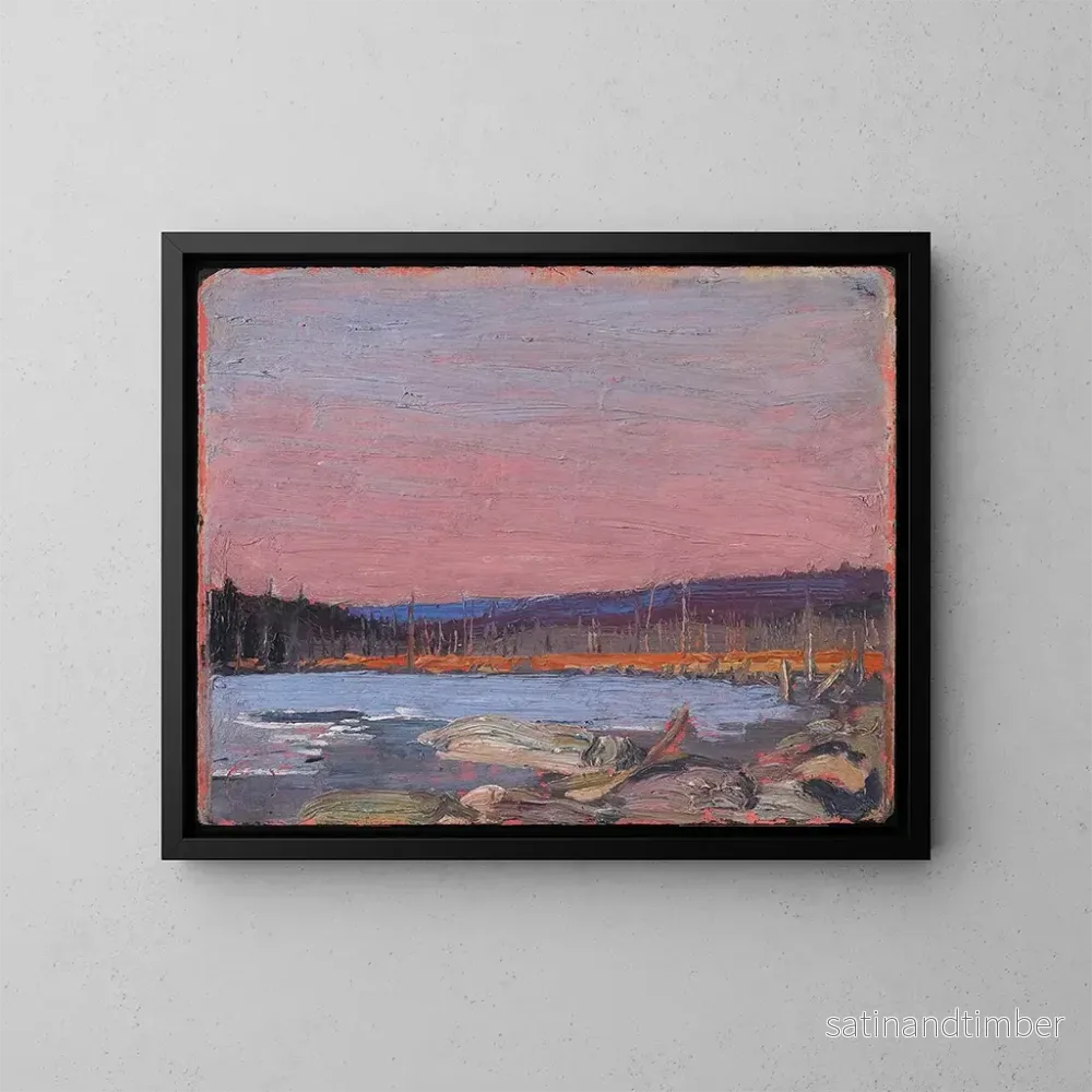 Reproduktion av målningen En sjö i norr - Tom Thomson