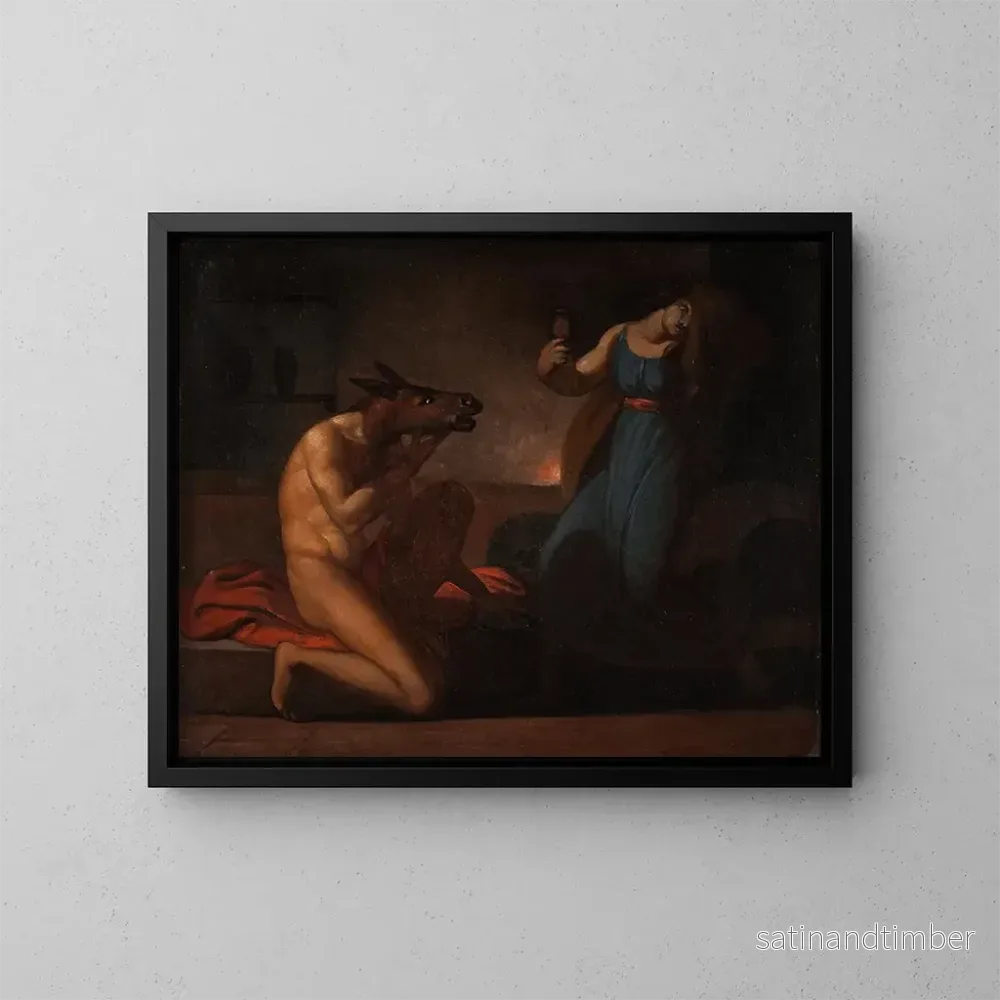 Reproduktion av målningen La Métamorphose de Lucius - C.F. Hyer