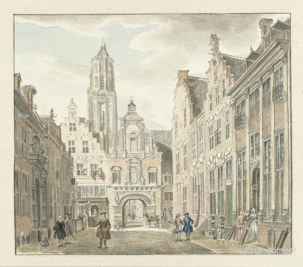 Reproduktion av målningen Rue Nieuwstraat i Utrecht med utsikt över Domtoren - Johanna de Bruyn - Bild 2