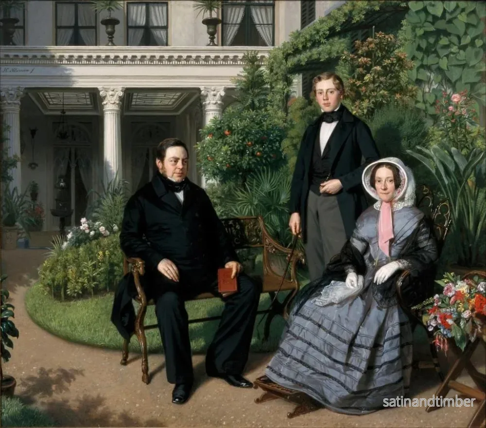 Reproduktion av målningen Porträtt av familjen Metelerkamp - Johan Heinrich Neuman - Bild 2