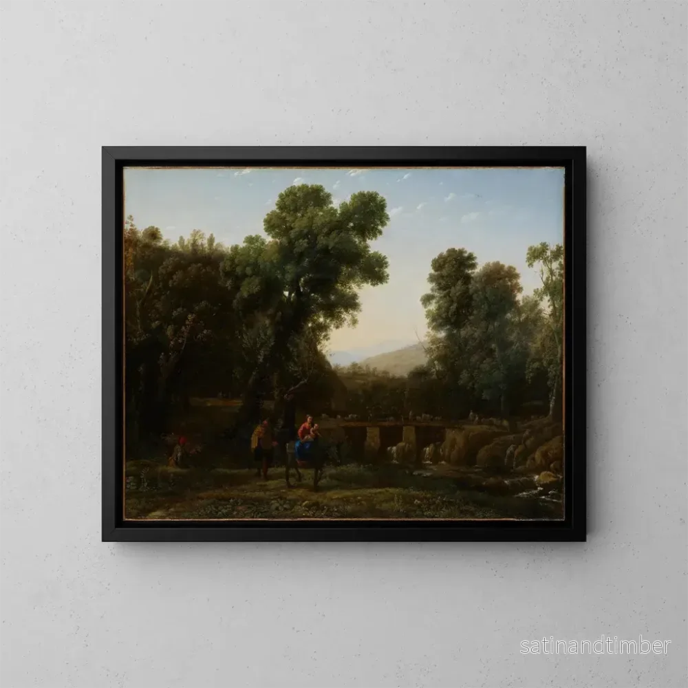 Reproduktion av målningen La Fuite en Égypte – Claude Lorrain Reproduktion av målningen La Fuite en Égypte – Claude Lorrain