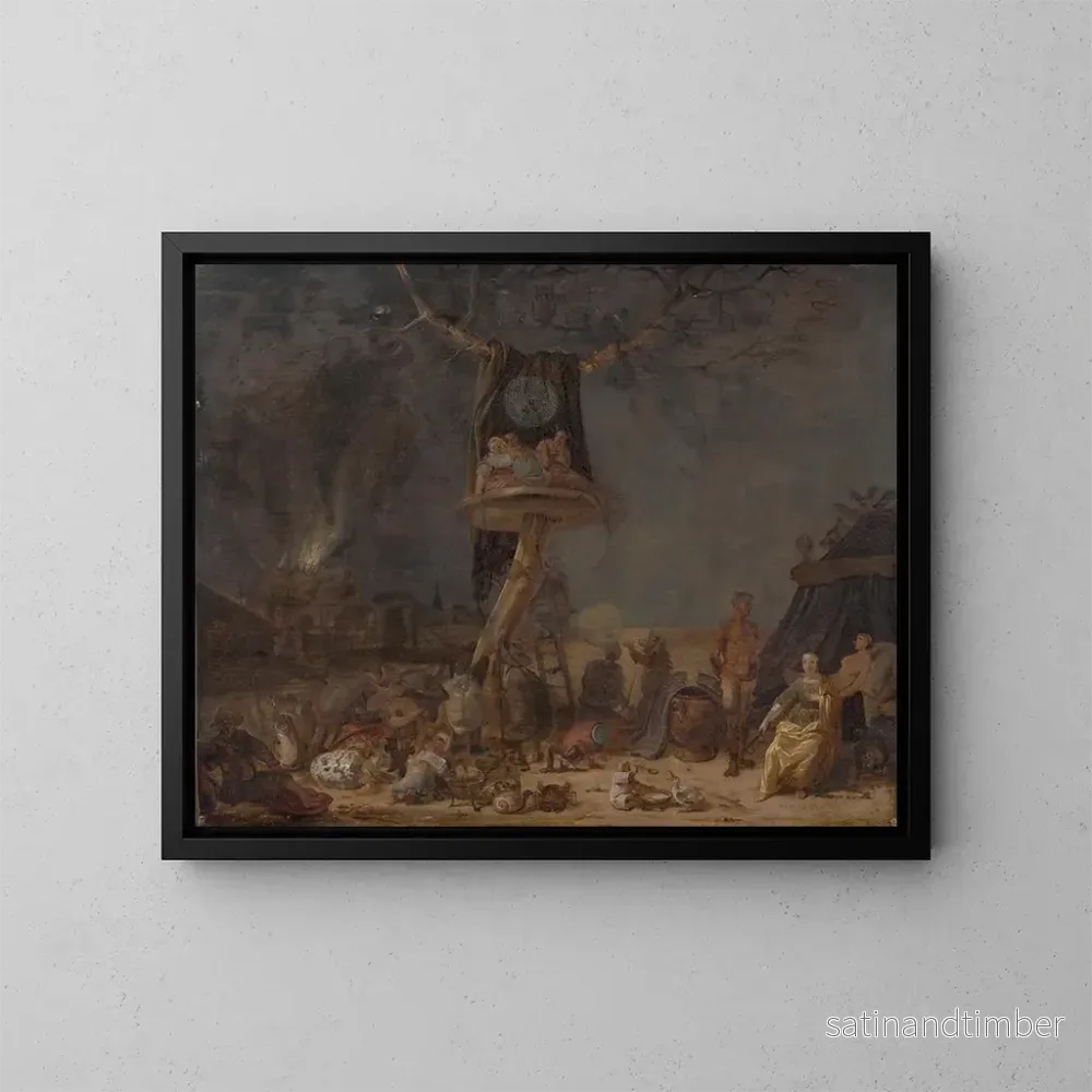 Reproduktion av målningen Allégorie de la Patience – Cornelis Saftleven Reproduktion av målningen Allégorie de la Patience – Cornelis Saftleven