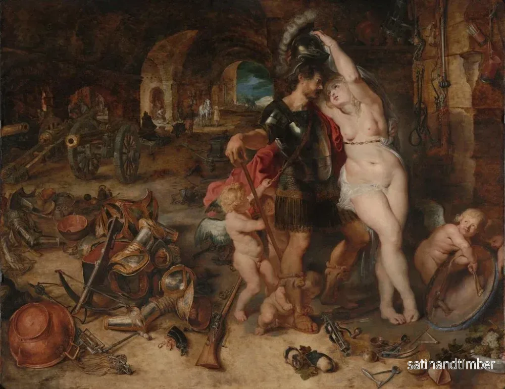 Reproduktion av målningen Le retour de la guerre, Mars désarmé par Vénus - Peter Paul Rubens - Bild 2