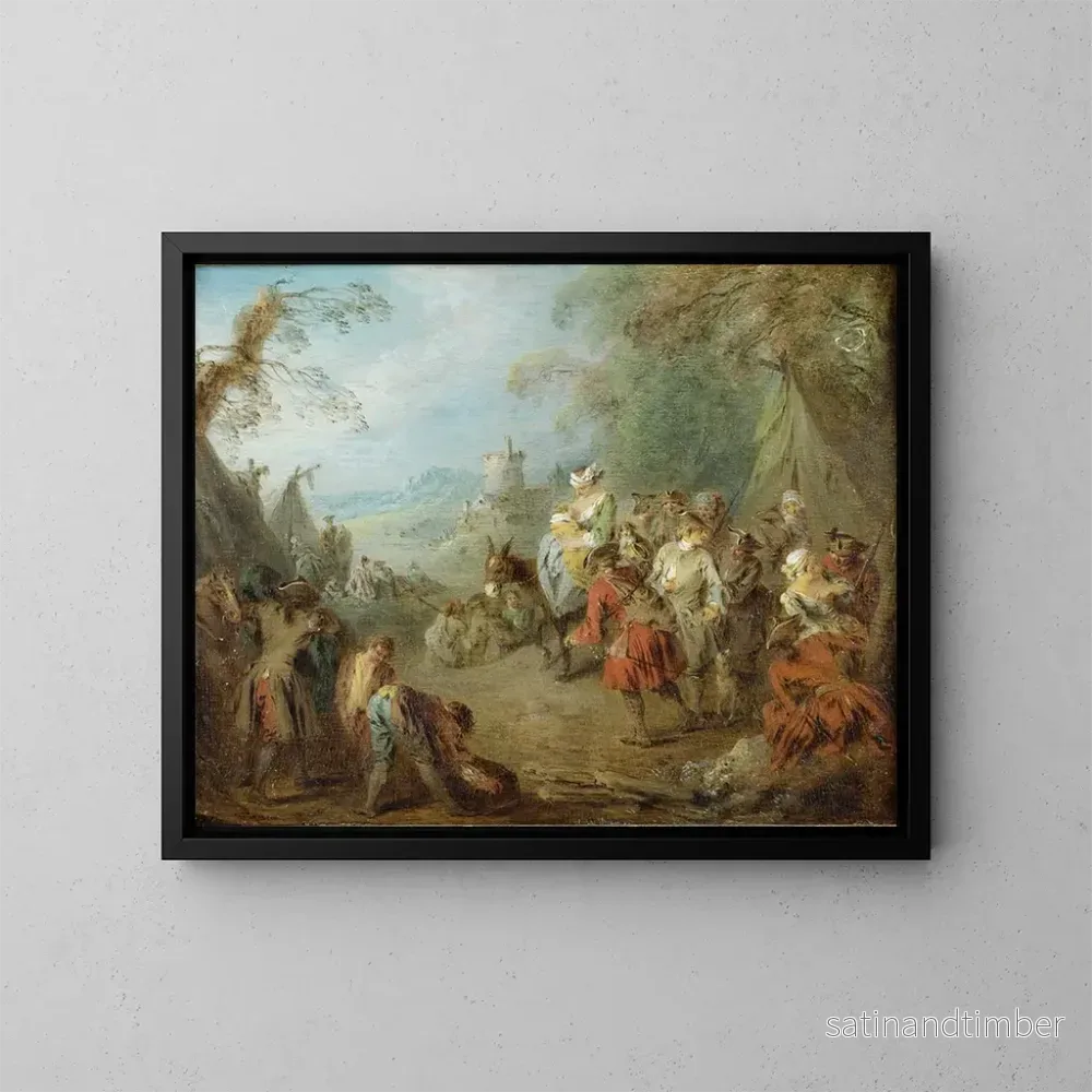 Reproduktion av målningen Campement – Jean-Baptiste Pater Reproduktion av målningen Campement – Jean-Baptiste Pater