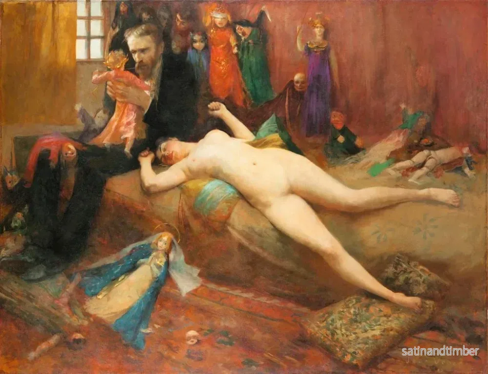 Reproduktion av målningen L'Homme aux poupées - Jean Veber - Bild 2