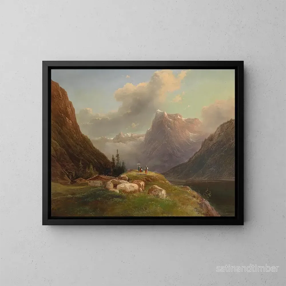 Reproduktion av målningen Salzkammergut - Franz Steinfeld
