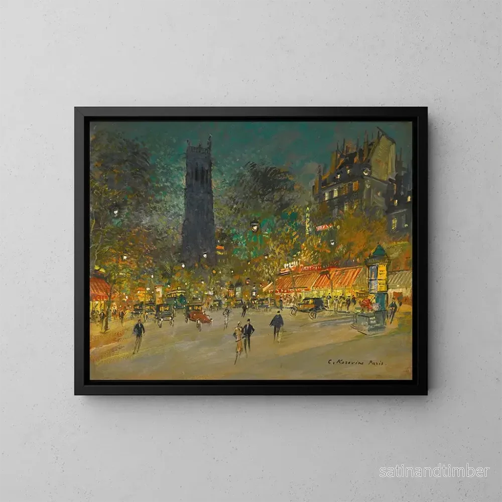 Reproduktion av målningen La tour Saint-Jacques - Konstantin Alexeïevitch Korovine