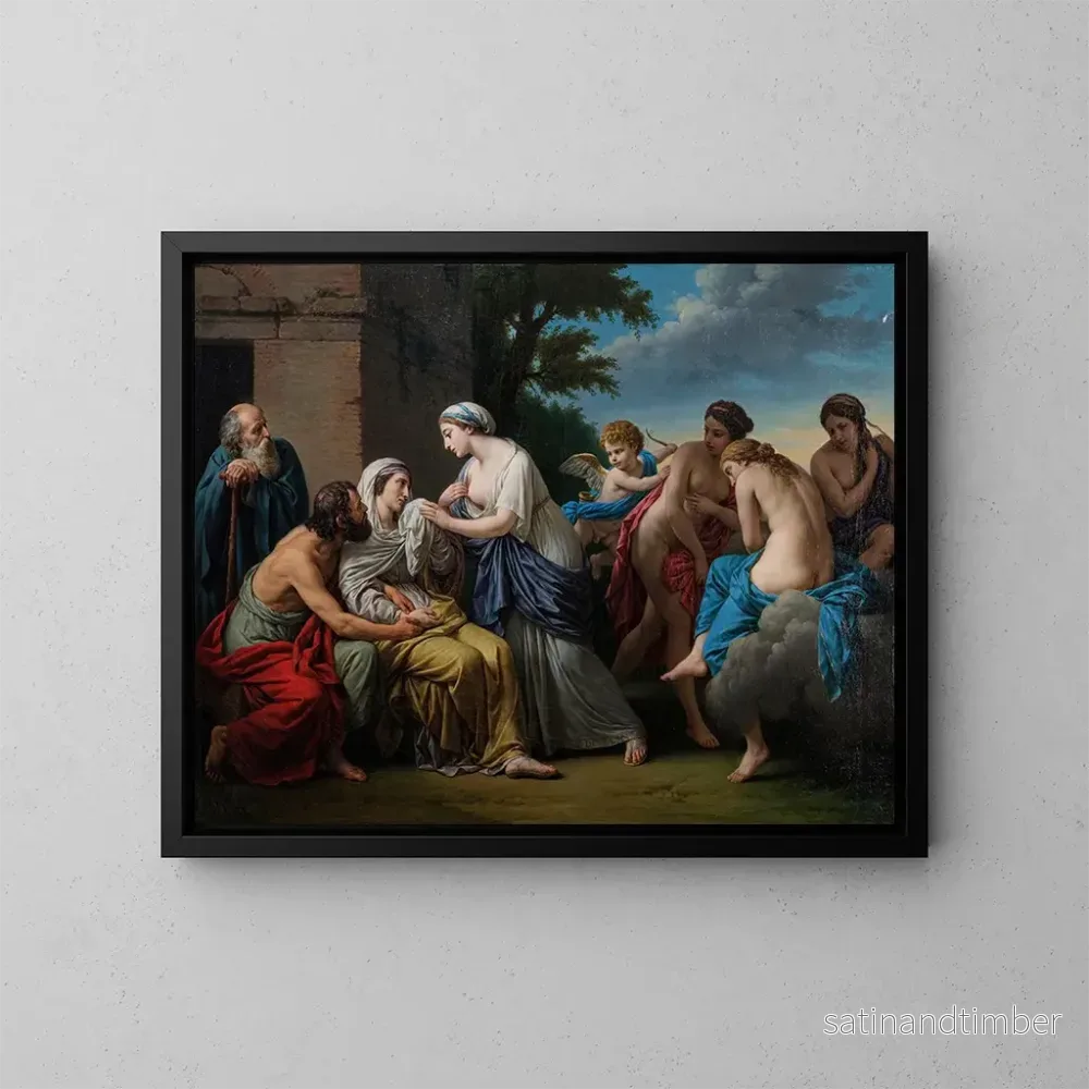 Reproduktion av målningen Längd: 73 cm, Höjd: 92 cm, Material: Olja på duk, Origin: Frankrike, År: 1770-tal, Konsttryck: Ja, Målning: Ja