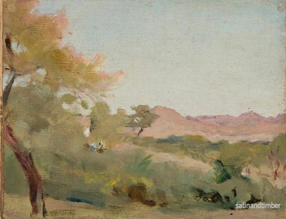 Reproduktion av målningen Landskap av Udaipur, hämtad från resan till Indien - Jan Cybis - Bild 2