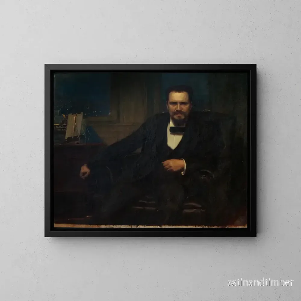 Reproduktion av målningen Portrait av Ernest Thiel - Oscar Björck