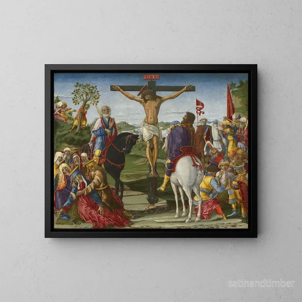 Reproduktion av målningen La Crucifixion - Benvenuto di Giovanni