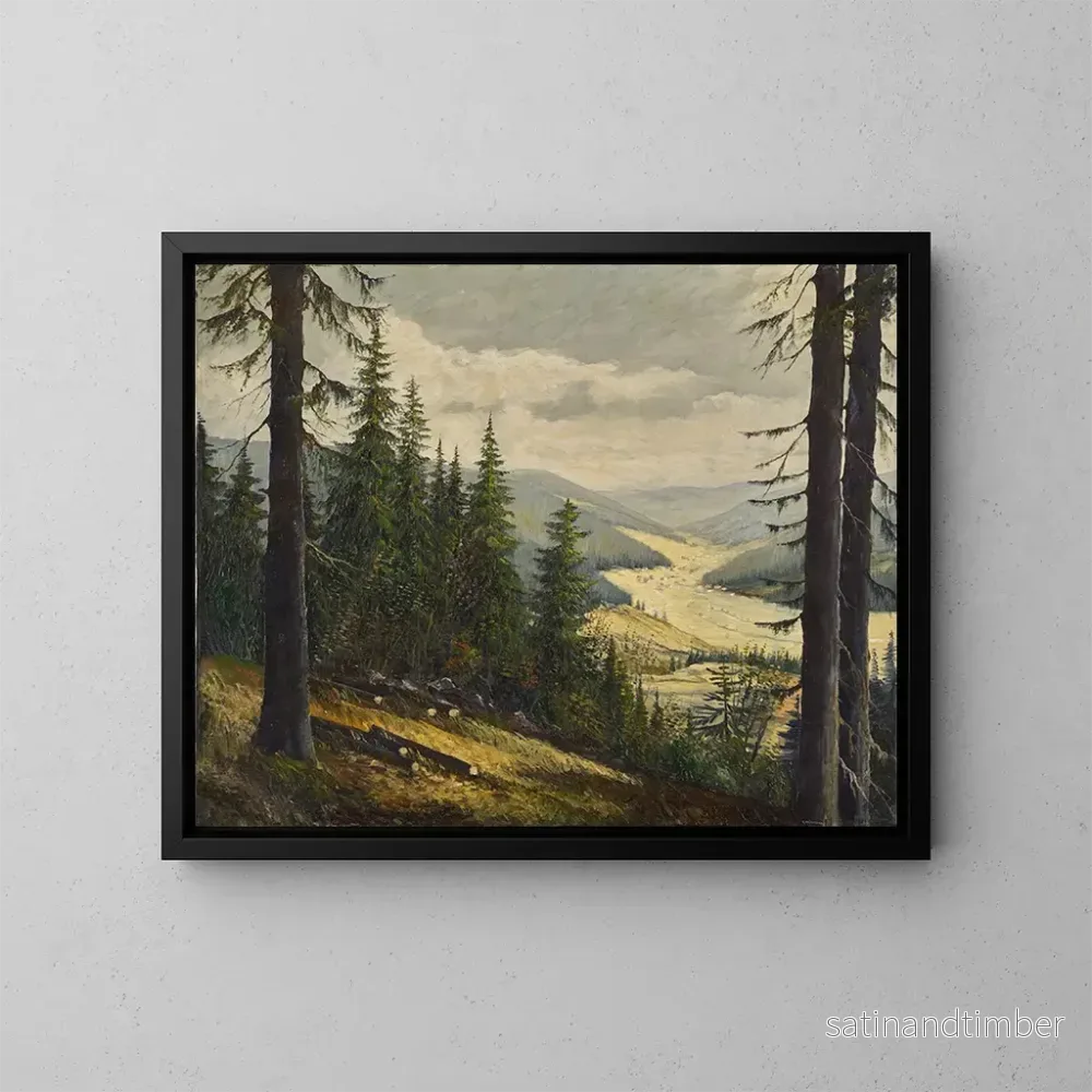 Reproduktion av målningen En blick på Svartskogen - Karl Julius Wilhelm Heilmann
