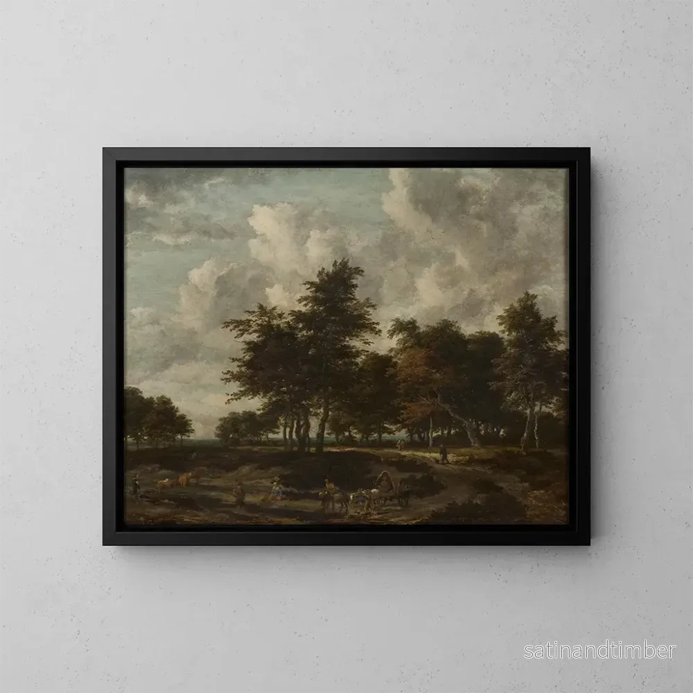 Reproduktion av målningen Väg genom en skog - Jacob van Ruisdael