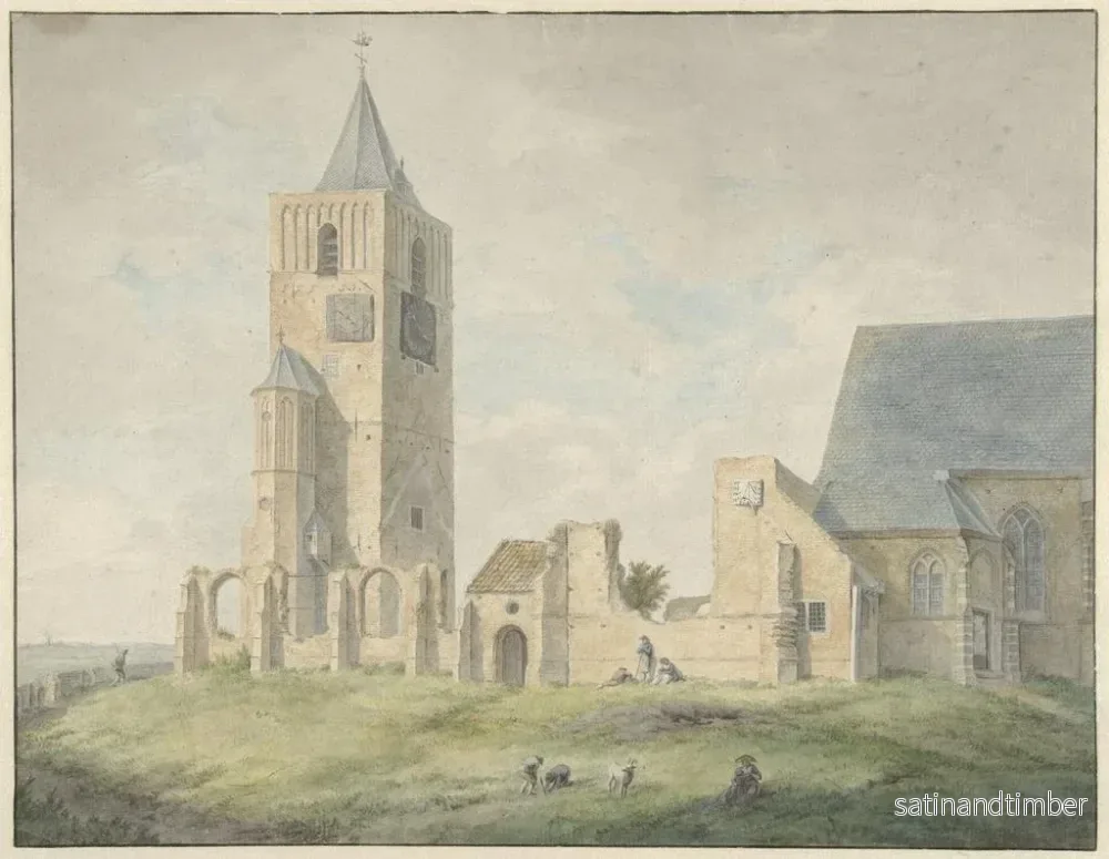 Reproduktion av målningen Rune de l'église de Warmond - Franciscus Andreas Milatz - Bild 2