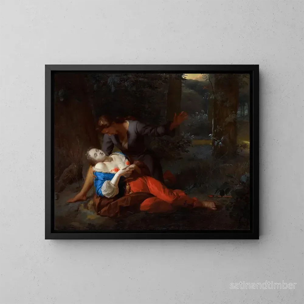 Reproduktion av målningen Céphale och Procris - Godfried Schalcken