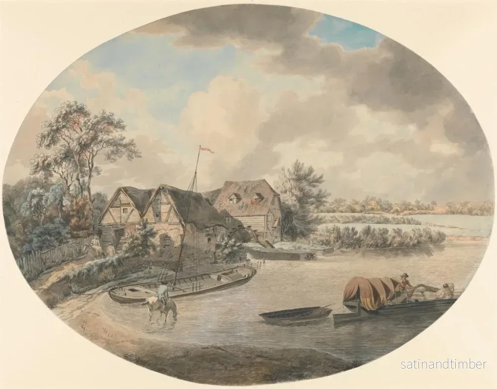 Reproduktion av målningen av Moulin sur l'Avon, Pershore, Worcestershire - Samuel Hieronymus Grimm - Bild 2