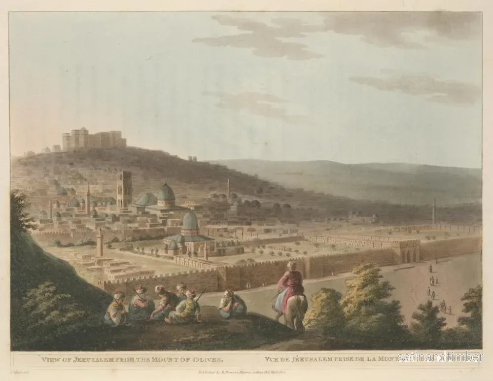 Reproduktion av målningen Vyer av Jerusalem från Olivberget - Luigi Mayer - Bild 2