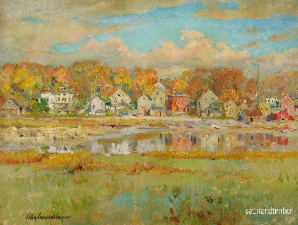 Reproduktion av målningen L'autre côté de la rivière - Colin Campbell Cooper - Bild 2