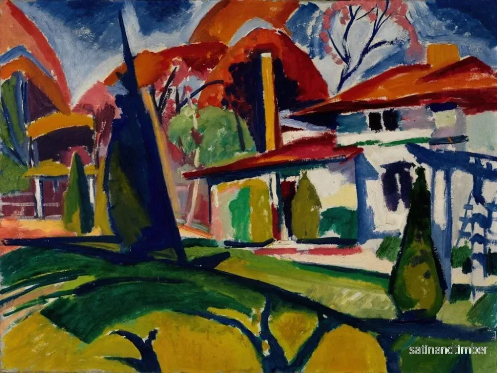 Reproduktion av målningen La Maison de Newman - Henry Lyman Saen - Bild 2