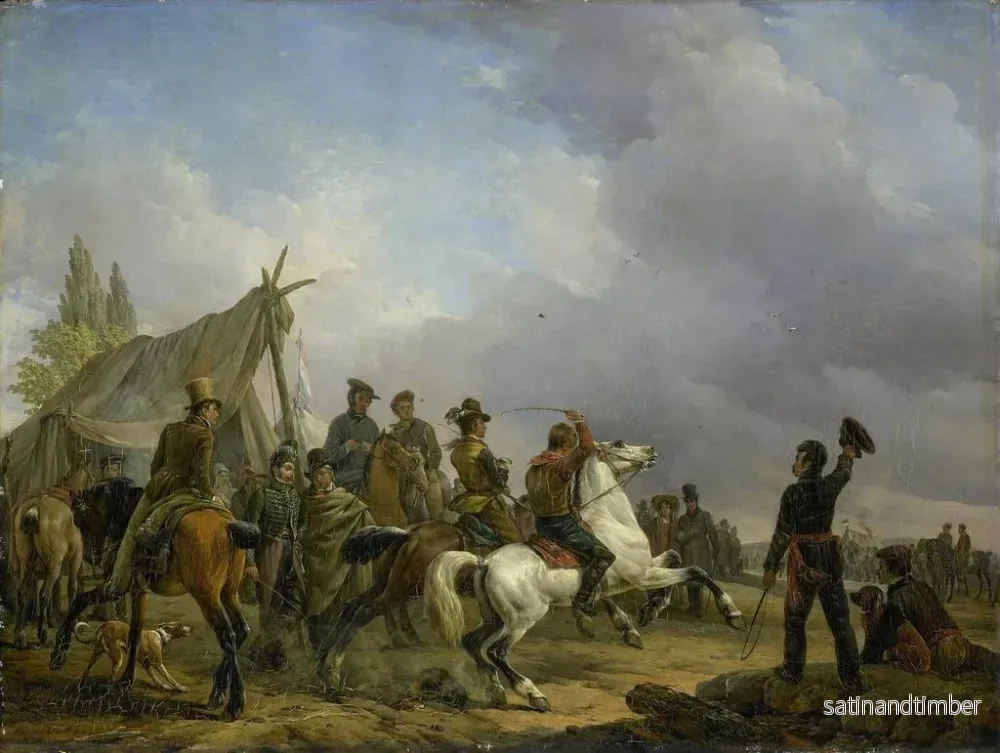 Reproduktion av målningen La Course de chevaux - Joseph Moerenhout - Bild 2