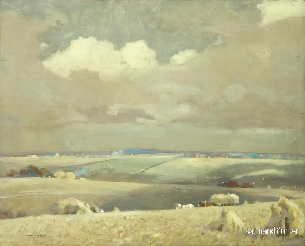 Reproduktion av målningen Ombres nuageuses dans la vallée de Lambourne - Frederick Hall - Bild 2