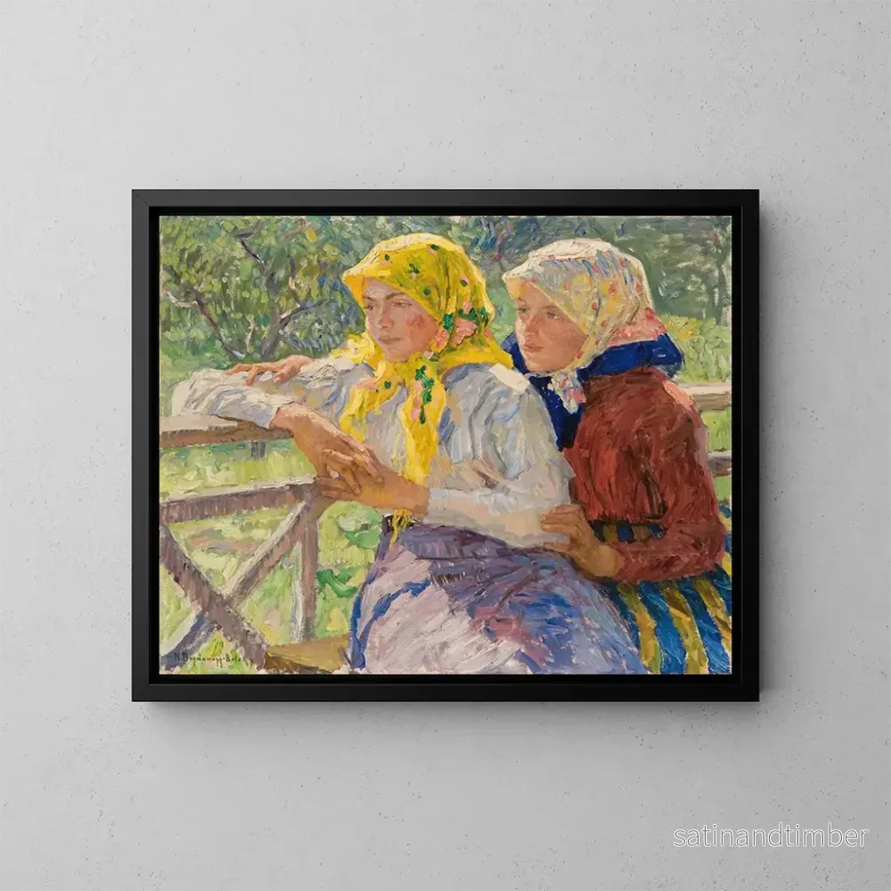 Reproduktion av målningen Filles latgaliennes - Nikolai Bogdanov-Belsky