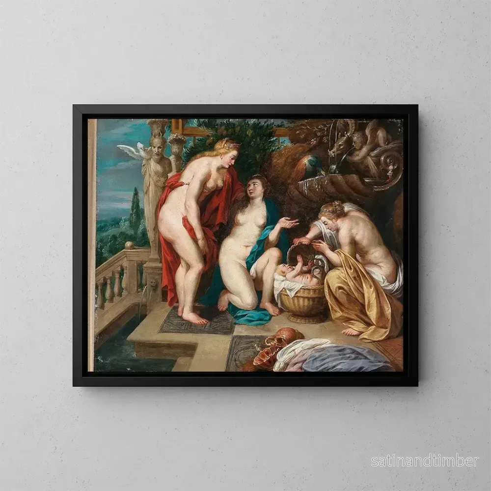 Reproduktion av målningen Les filles de Cécropios découvrant l'enfant Érichthonios - Ecole de Peter Paul Rubens