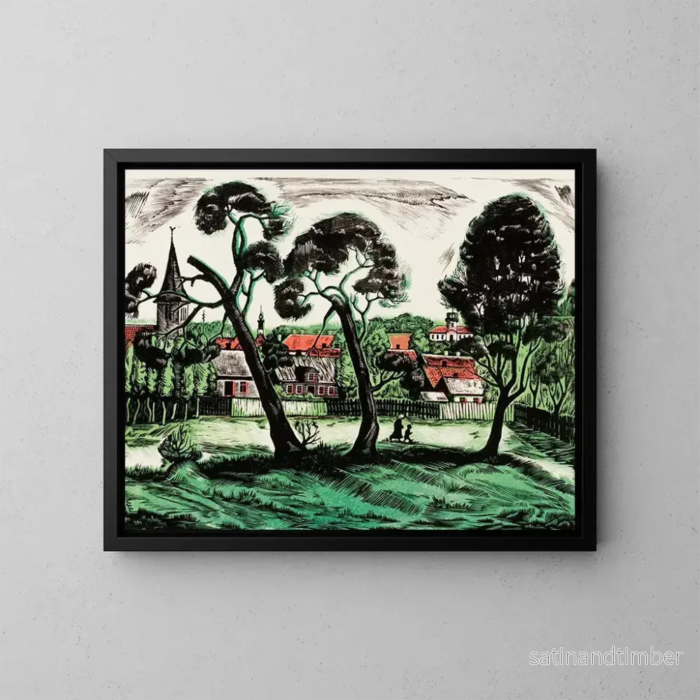 Reproduktion av målningen Vue de la ville de Tartu - Ella Mott