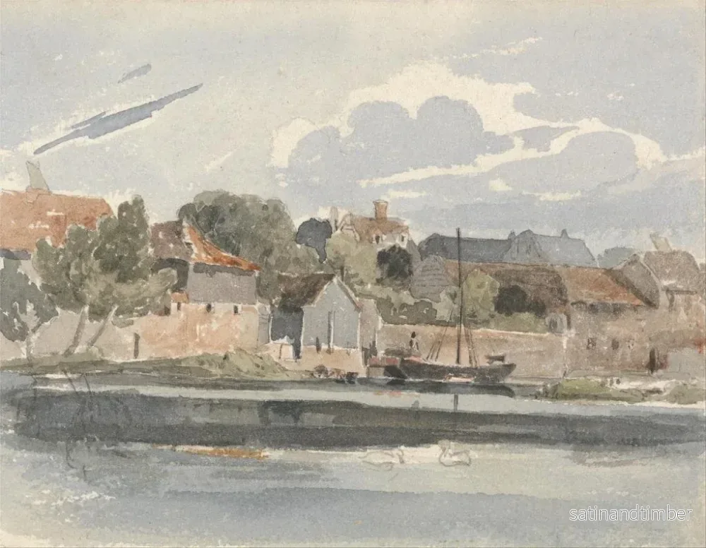 Reproduktion av målningen Vue de la Tamise à Kingston - Peter DeWint - Bild 2