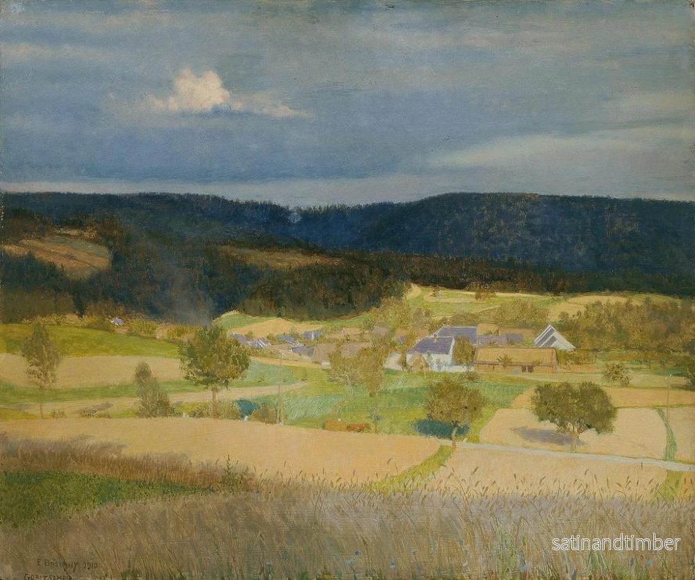 Reproduktion av målningen byn i solen - Emanuel Baschny - Bild 2