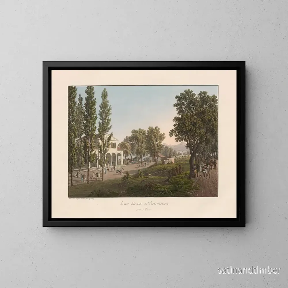 Reproduktion av målningen Les Eaux d'Amphion près d'Évian - Gabriel Lory le Jeune