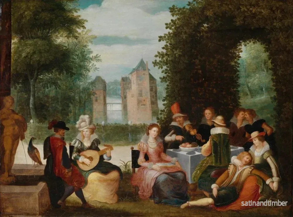 Reproduktion av målningen Société musicale - Louis de Caullery - Bild 2
