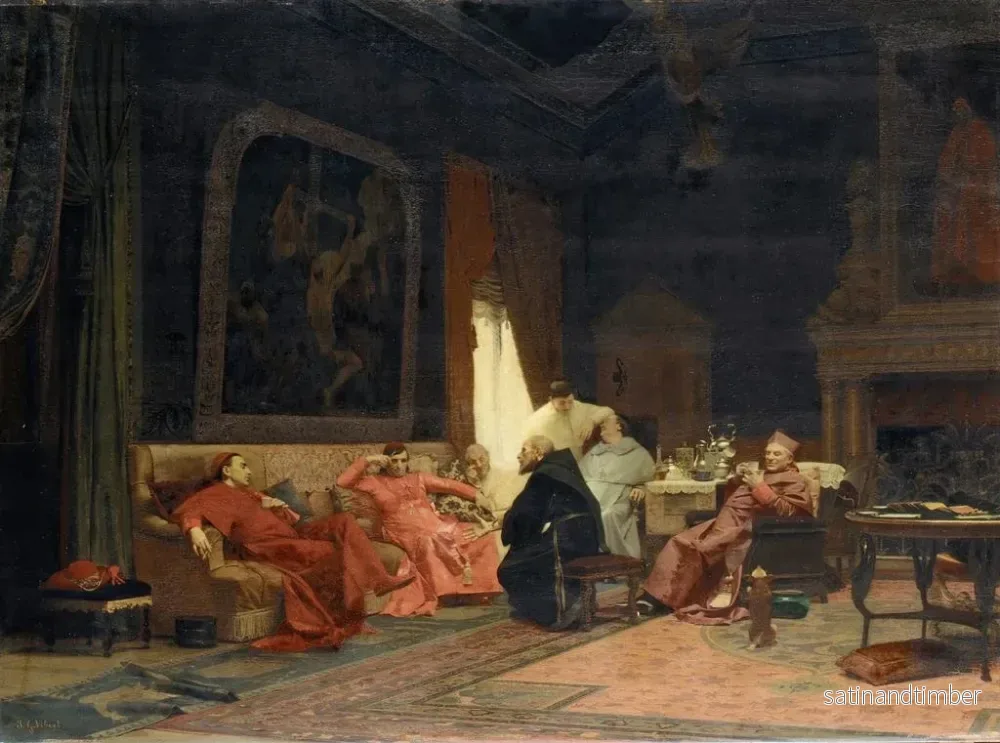 Reproduktion av målningen Les aventures du missionnaire - Jehan Georges Vibert - Bild 2