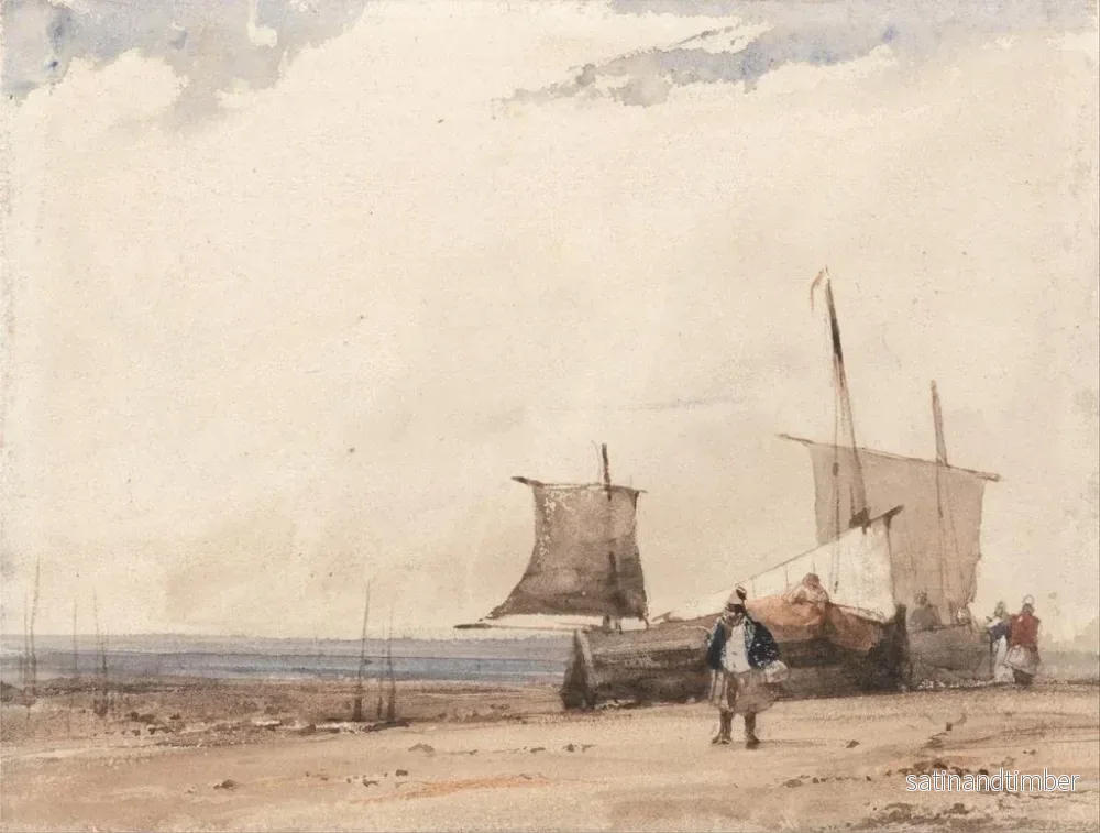 Reproduktion av målningen Strandscen - Richard Parkes Bonington - Bild 2