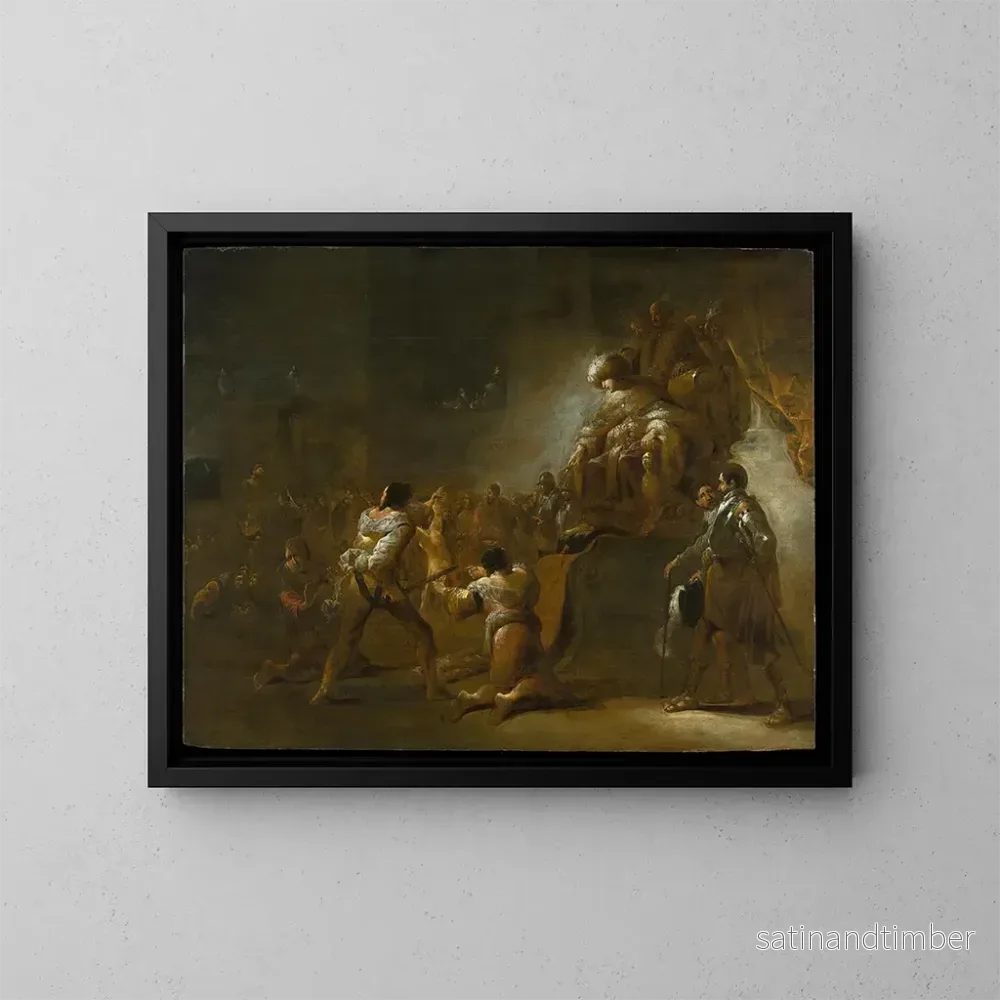 Reproduktion av målningen Le Jugement de Salomon – Leonaert Bramer Reproduktion av målningen Le Jugement de Salomon – Leonaert Bramer