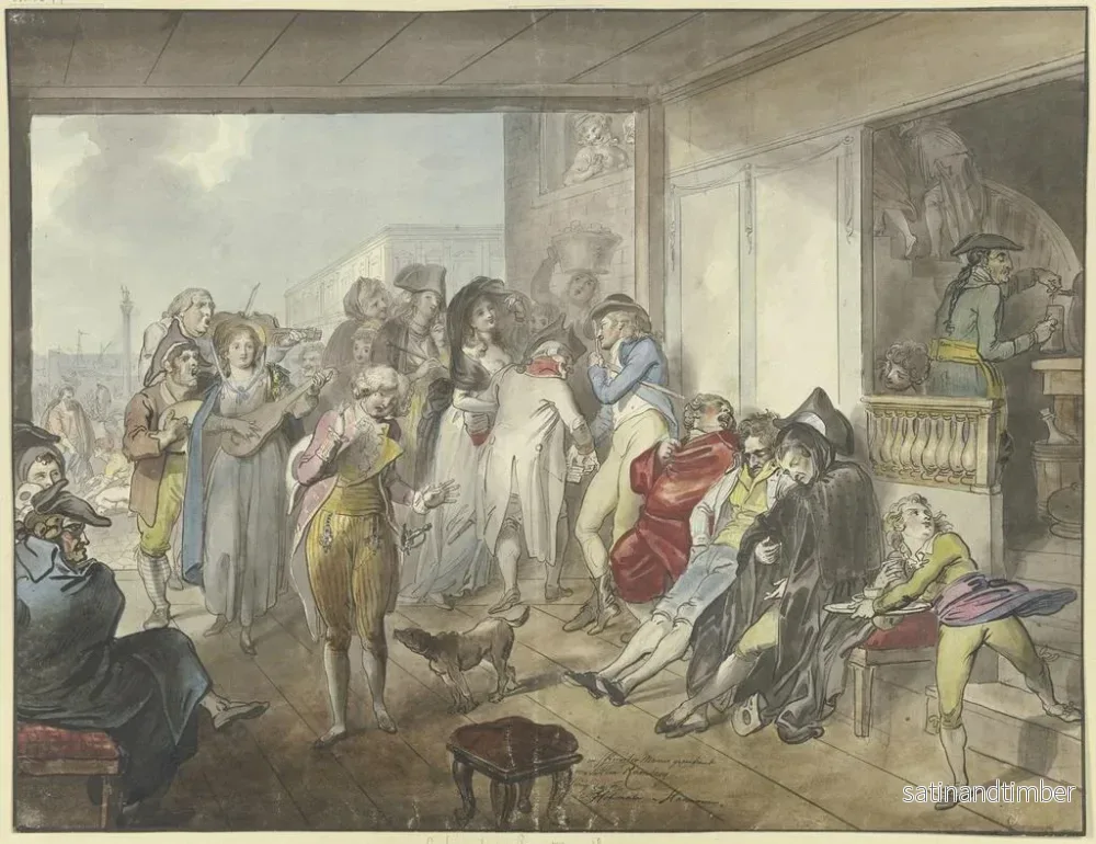 Reproduktion av målningen Café sur la Piazetta à Venise - Johann Heinrich Ramberg - Bild 2