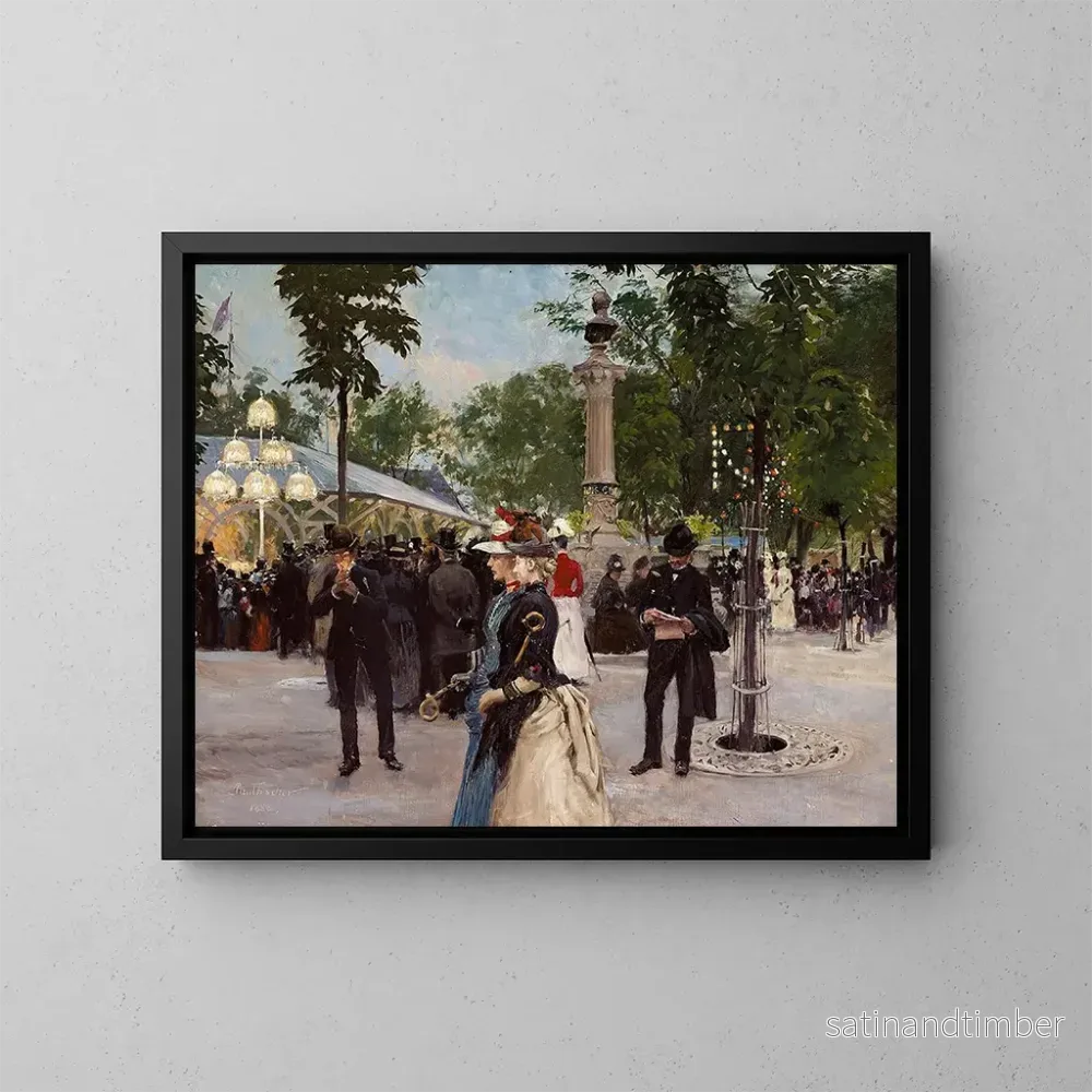Reproduktion av målningen Sommarkväll i Tivoli - Paul Fischer