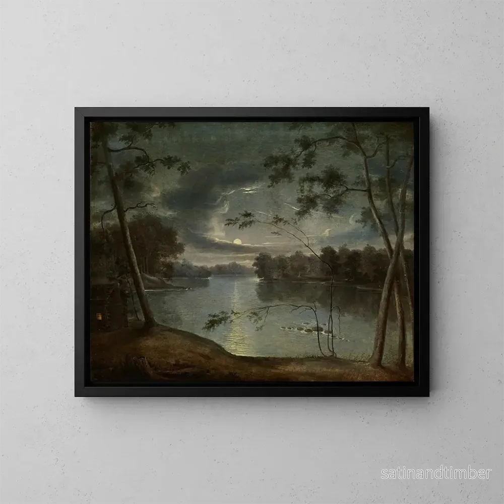Reproduktion av målningen Landskapsbild natt - George Winter