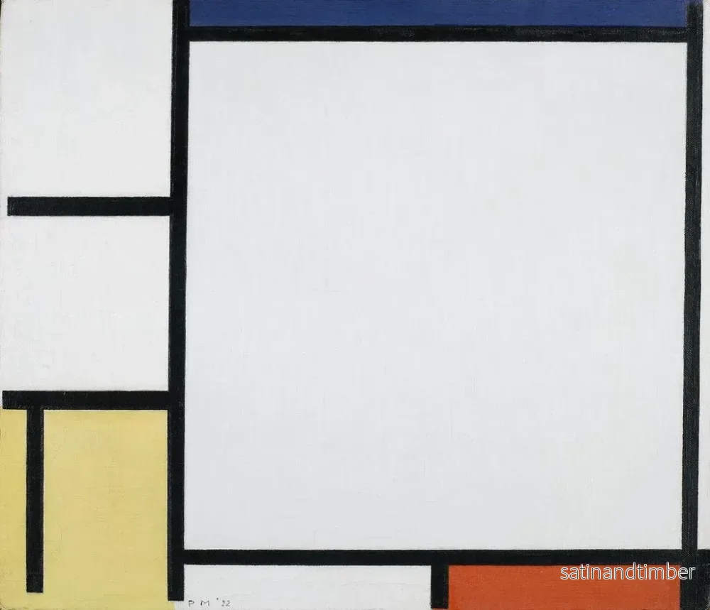 Reproduktion av målningen Komposition med blått, rött, gult och svart - Piet Mondrian - Bild 2