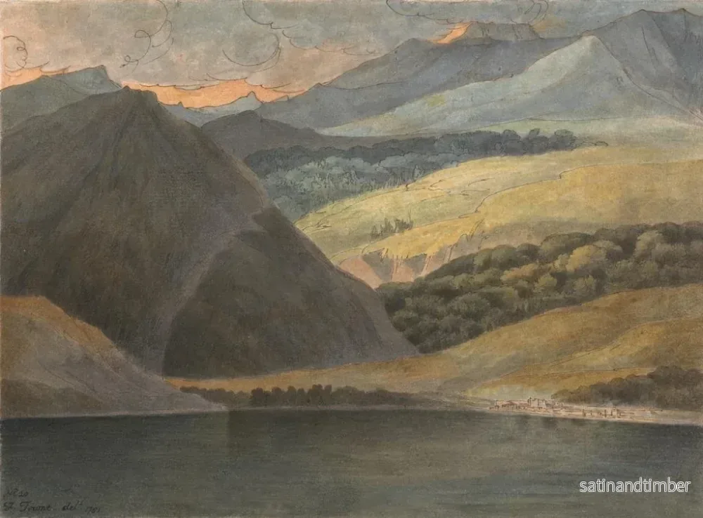 Reproduktion av målningen Vue sur le lac Majeur au crépuscule - Francis Towne - Bild 2