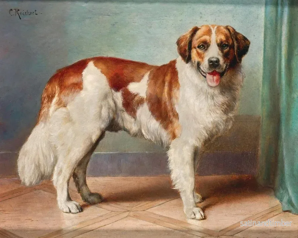 Reproduktion av målningen av en Saint-Bernard - Carl Reichert - Bild 2