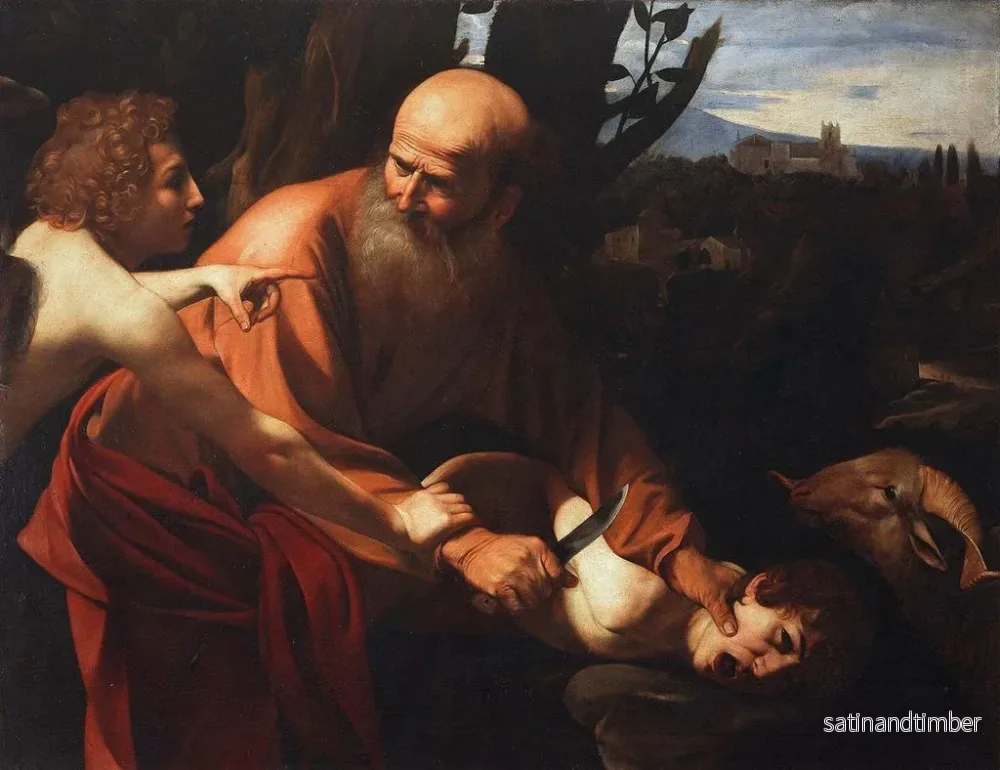 Reproduktion av målningen Le Sacrifice d'Isaac - Le Caravage - Bild 2