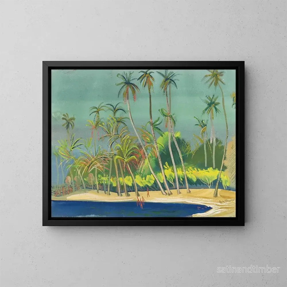 Reproduktion av målningen La Baie Bleue du Brésil - Boris Grigoriev