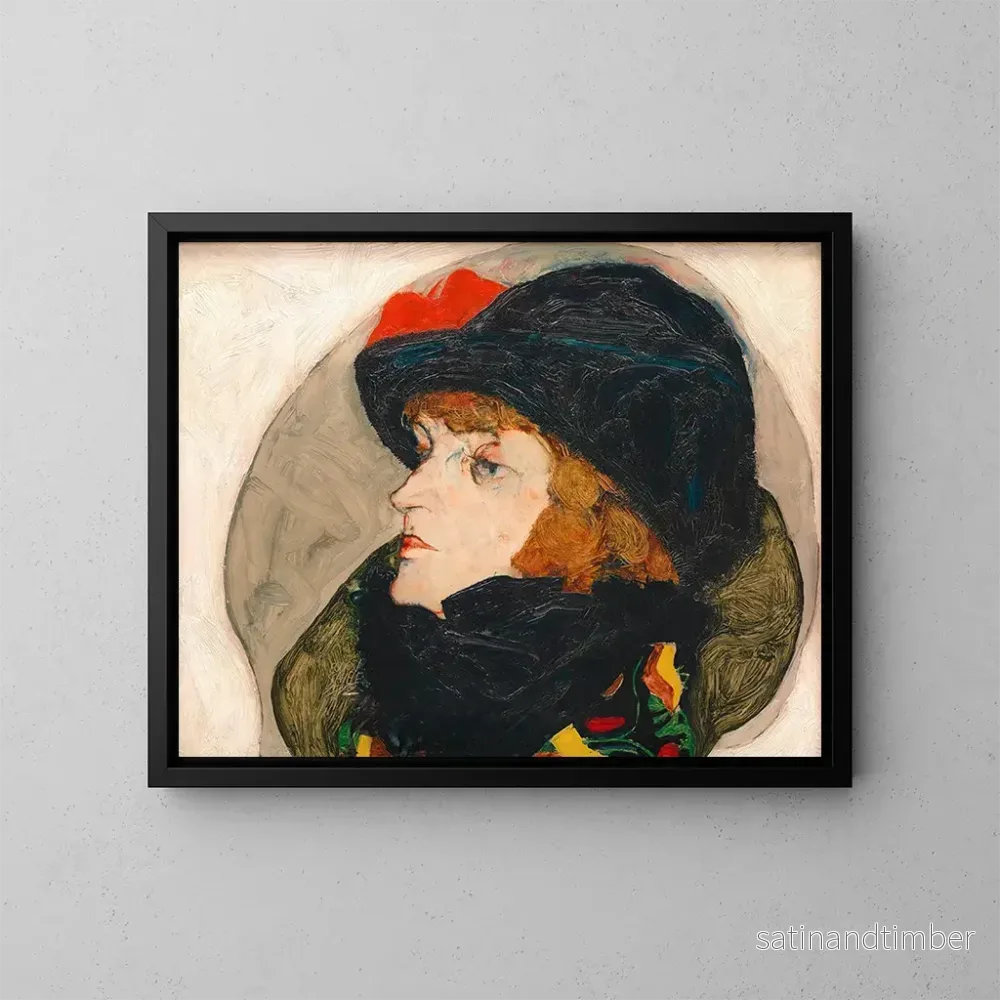Reproduktion av målningen Portrait av Ida Roessler - Egon Schiele